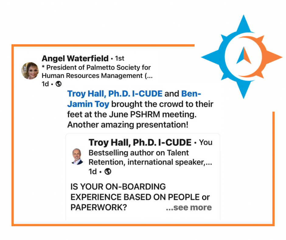 Testimonial - Troy Hall and Ben-Jamin Toy brought the crowd to their feet at the June PSHRM meeting. Another amazing presentation!